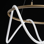 Люстра подвесная круглая золотого цвета с белыми изогнутыми световыми линиями Luke Lampco Tracer Lamp варинант исполнения - 8 | Loft Concept в Краснодаре