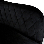 Барный стул вращающийся со спинкой и подлокотниками Douglas Rhombus Черный Велюр варинант исполнения - 3 | Loft Concept в Краснодаре