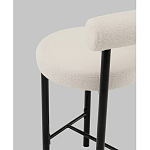 Стул полубарный Floreo букле молочный варинант исполнения - 3 | Loft Concept в Краснодаре