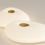 Потолочный светильник с тремя овальными матовыми плафонами TRIDalmen варинант исполнения - 2 | Loft Concept в Краснодаре