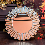 Зеркало круглое с лучами из зеркальных фацетов Silver Facet варинант исполнения - 3 | Loft Concept в Краснодаре