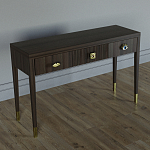 Дизайнерский Письменный стол Elsa Dreams Walnut с тремя ящиками варинант исполнения - 3 | Loft Concept в Краснодаре