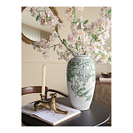 Ваза высокая с зелеными цветочными и птичьими мотивами Vase Inspired by Nature варинант исполнения - 4 | Loft Concept в Краснодаре