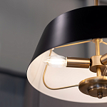 Подвесной светильник с конусовидным металлическим абажуром черного цвета Kichler варинант исполнения - 10 | Loft Concept в Краснодаре