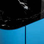 Тумба прикроватная чёрно-голубая с  ящиком Blue Cabinet варинант исполнения - 3 | Loft Concept в Краснодаре