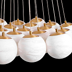 Люстра подвесная круглая с сферическими плафонами из натурального камня Glowing Spheres варинант исполнения - 3 | Loft Concept в Краснодаре