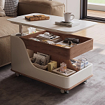 Журнальный столик передвижной с подъемной столешницей Table Trolley варинант исполнения - 6 | Loft Concept в Краснодаре