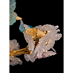 Люстра круглая на золотом каркасе с птичками и цветочным декором Miscellaneous herbs варинант исполнения - 9 | Loft Concept в Краснодаре