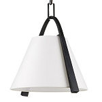 Подвесной светильник в форме конуса с белым тканевым абажуром и чёрным каркасом Stylish Solution варинант исполнения - 3 | Loft Concept в Краснодаре