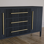 Буфет Primo с тремя ящиками и двумя фасадами Черный дуб варинант исполнения - 3 | Loft Concept в Краснодаре