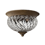 Потолочный светильник с чашеобразным плафоном из толстого волнообразного стекла и широким узорчатым основанием Hinkley варинант исполнения - 9 | Loft Concept в Краснодаре