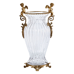 Ваза прозрачная с бронзовыми ручками в виде ангелов Eden Garden варинант исполнения - 1 | Loft Concept в Краснодаре