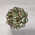 Люстра стеклянная с зелеными лепестками Green Leaf Fall варинант исполнения - 4 | Loft Concept в Краснодаре