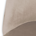 Барный стул со спинкой и металлической подставкой на 4-х деревянных ножках Бежевый Велюр Vendramin Chair варинант исполнения - 3 | Loft Concept в Краснодаре