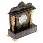 Часы настольные из натурального камня Нефрит с декором в виде Кариатиды Caryatid Stone Clock варинант исполнения - 2 | Loft Concept в Краснодаре