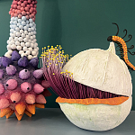 Статуэтка фантастический фрукт Exotic Tropical Fruit orange and white 67 варинант исполнения - 1 | Loft Concept в Краснодаре