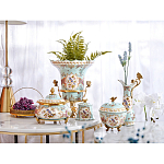 Шкатулка голубого цвета с цветочными орнаментами Blue Garden варинант исполнения - 8 | Loft Concept в Краснодаре