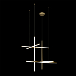 Люстра с 6-ю  пересекающимися цилиндрическими плафонами на тонких тросах Trumpet tube варинант исполнения - 5 | Loft Concept в Краснодаре