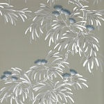 Обои ручная роспись Silk Tree Special Colourway on Pale Grey dyed silk варинант исполнения - 2 | Loft Concept в Краснодаре