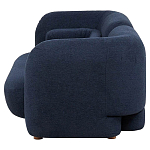 Дизайнерский двухместный диван с мягкими спинкой и подлокотниками синий Madelaine Sofa Blue варинант исполнения - 6 | Loft Concept в Краснодаре