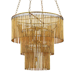 Люстра трёхъярусная золотого цвета Metal Tentacles варинант исполнения - 1 | Loft Concept в Краснодаре