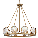 Люстра круглая с прозрачными рельефными плафонами Crystal Prism варинант исполнения - 1 | Loft Concept в Краснодаре