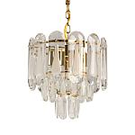 Люстра многоярусная с овальными прозрачными подвесками 28 см Harmonica варинант исполнения - 1 | Loft Concept в Краснодаре