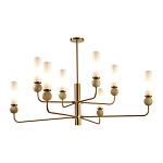 Люстра на штанге с 8-ю цилиндрическими матовыми плафонами и шарами из камня Orb Essence варинант исполнения - 8 | Loft Concept в Краснодаре