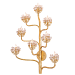 Бра золотое в виде растения Golden Flower Glade варинант исполнения - 2 | Loft Concept в Краснодаре