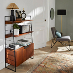 Стеллаж из стали и орехового дерева Derek Wood Rack варинант исполнения - 5 | Loft Concept в Краснодаре