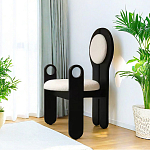 Стул черный из дерева с круглой спинкой Chair in Neoclassical Style варинант исполнения - 3 | Loft Concept в Краснодаре