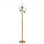 Торшер с 2-мя фигурками птиц на изогнутых прозрачных трубках Ganthea варинант исполнения - 4 | Loft Concept в Краснодаре