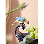 Чаша темно-синего цвета из фарфора с разноцветной птичкой Eden Garden porcelain and bronze варинант исполнения - 15 | Loft Concept в Краснодаре