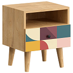 Прикроватная тумба с изображением на ящике Elise Nightstand варинант исполнения - 1 | Loft Concept в Краснодаре