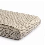 Плед из шерсти бежевого цвета с бахромой Waffle Comfort варинант исполнения - 3 | Loft Concept в Краснодаре