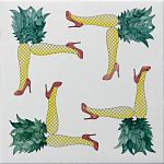 Плитка дизайнерская с рисунком Пина Колада варинант исполнения - 2 | Loft Concept в Краснодаре