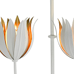 Люстра белая прямоугольная с абажурами в виде цветков тюльпана White Tulips варинант исполнения - 1 | Loft Concept в Краснодаре