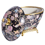 Шкатулка черного цвета с цветочной росписью Eden Garden варинант исполнения - 2 | Loft Concept в Краснодаре