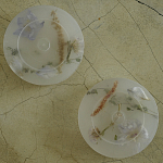 Круглая подставка под благовония из эпоксидной смолы с цветами белая Epoxy Resin Flowers Incense Stand White варинант исполнения - 2 | Loft Concept в Краснодаре