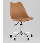 Офисный стул на металлическом основании EGGERY Brown пластик варинант исполнения - 1 | Loft Concept в Краснодаре