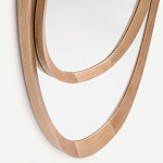 Ассиметричное зеркало в дубовой раме Infinity Symbol варинант исполнения - 3 | Loft Concept в Краснодаре