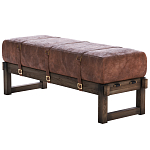 Банкетка Duncan винтажная коричневая кожа варинант исполнения - 3 | Loft Concept в Краснодаре