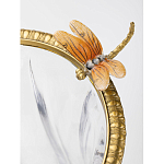 Ваза из прозрачного стекла с бронзовой вставкой в виде цветущей ветви Eden Garden porcelain and bronze варинант исполнения - 3 | Loft Concept в Краснодаре