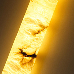 Подвесной светильник цилиндрической формы с плафоном из алебастра и металлическими торцами Темная Латунь 60 см Cryptocrystalline Stone варинант исполнения - 4 | Loft Concept в Краснодаре