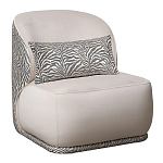 Кресло без подлокотников бежевое с принтом Macrocosm варинант исполнения - 1 | Loft Concept в Краснодаре