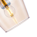 Подвесной светильник со стеклянным плафоном в форме бокала янтарного цвета Prestige варинант исполнения - 4 | Loft Concept в Краснодаре