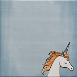 Плитка с узором Девочка единорог варинант исполнения - 5 | Loft Concept в Краснодаре