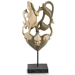 Маска ручной работы деревянная резная Lizard Mask варинант исполнения - 1 | Loft Concept в Краснодаре