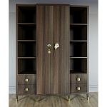 Большой шкаф с витриной Elsa Dreams Walnut варинант исполнения - 1 | Loft Concept в Краснодаре