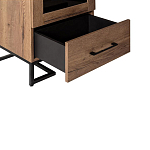 Шкаф-витрина в стиле лофт с чёрной стеклянной дверью Urban Style Space 2 варинант исполнения - 3 | Loft Concept в Краснодаре